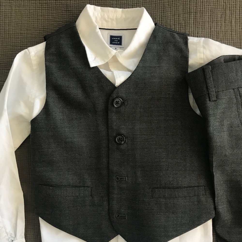 Janie & Jack Toddler vest pants and shirt